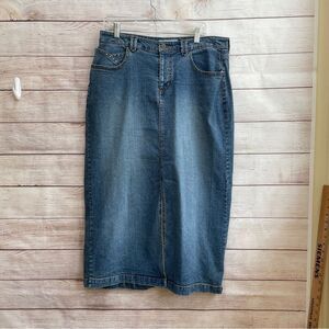 VINTAGE DUPLEX BY TYTE‎ DENIM MAXI SKIRT